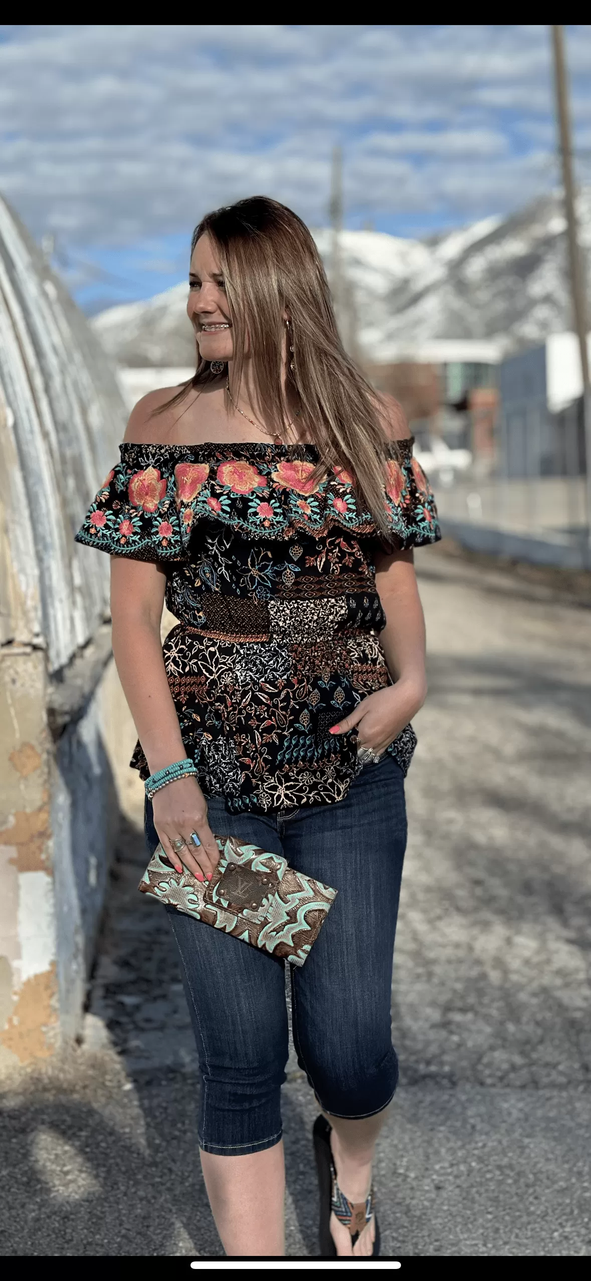 The Cosmo Floral embroidered Top