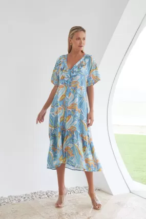 THE ELYSIAN MAXI DRESS - PARADISE BLUE