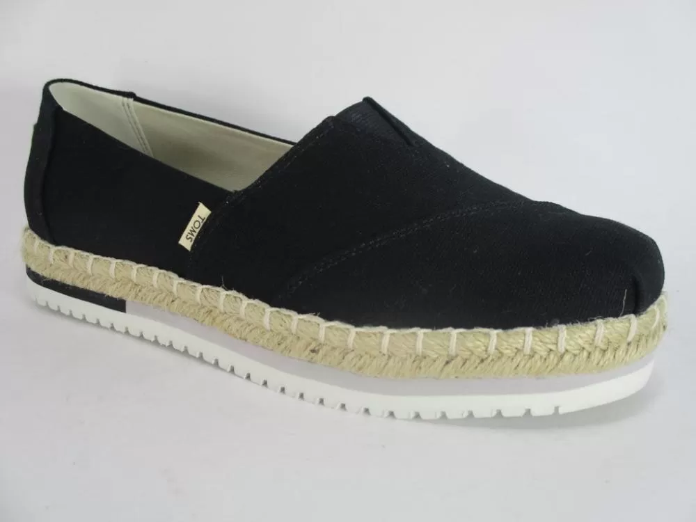 Toms Platform Alpargata Heritage Canvas 10013501 black