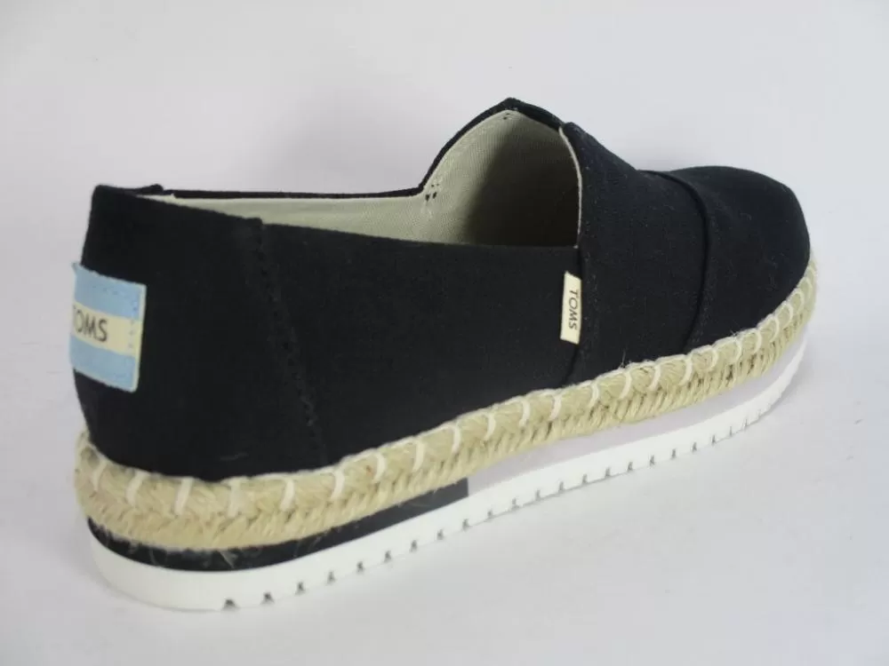 Toms Platform Alpargata Heritage Canvas 10013501 black