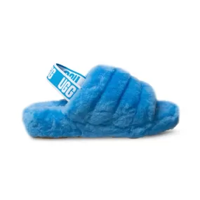 UGG Fluff Yeah Slide Neon Blue Sandals - Women's