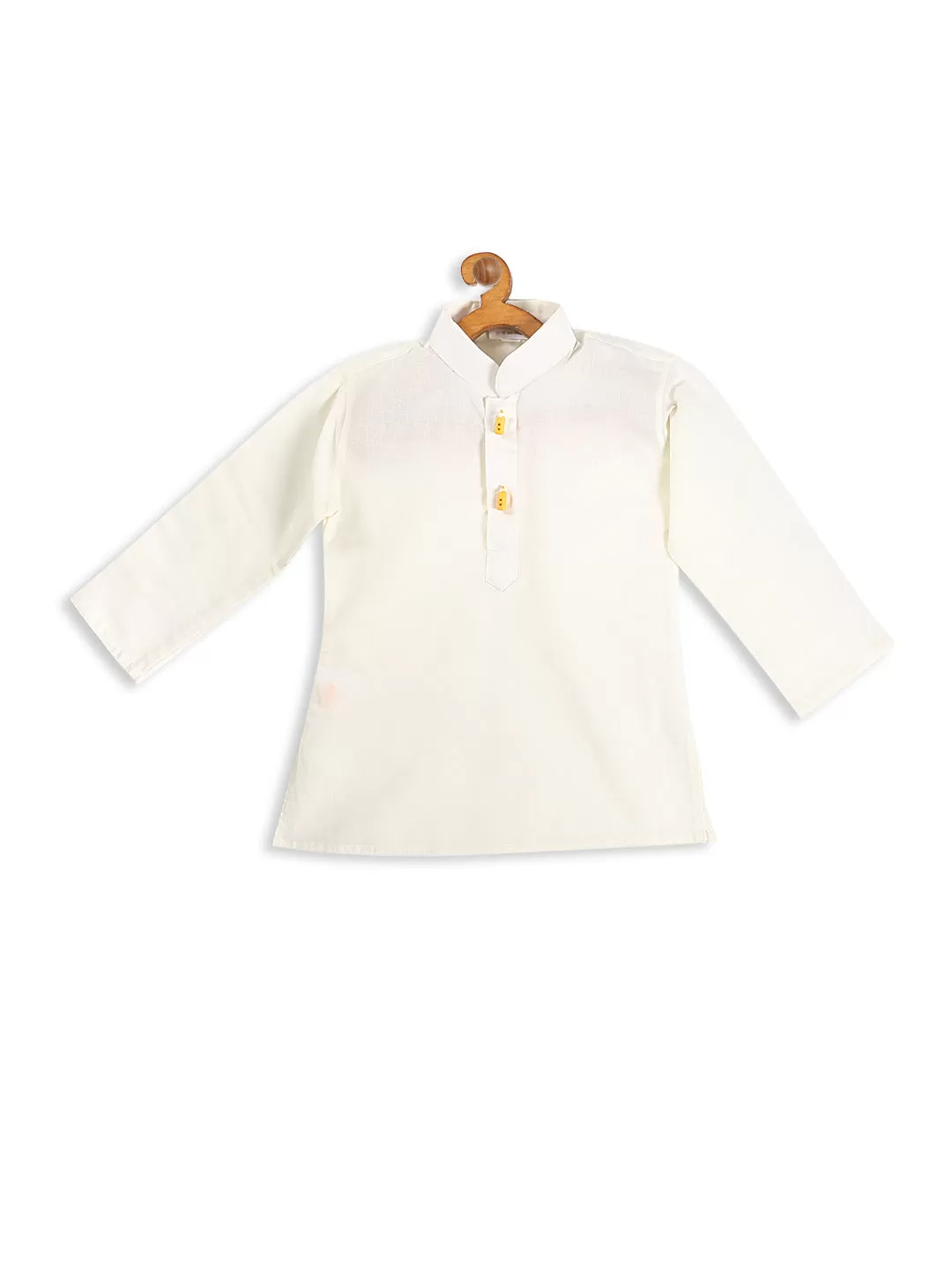 VASTRAMAY Boy's Cream Kurta