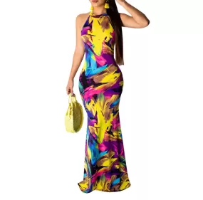 VIBRANT SPICE LONG DRESS