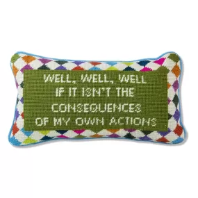 Well Well Well Needlepoint Pillow