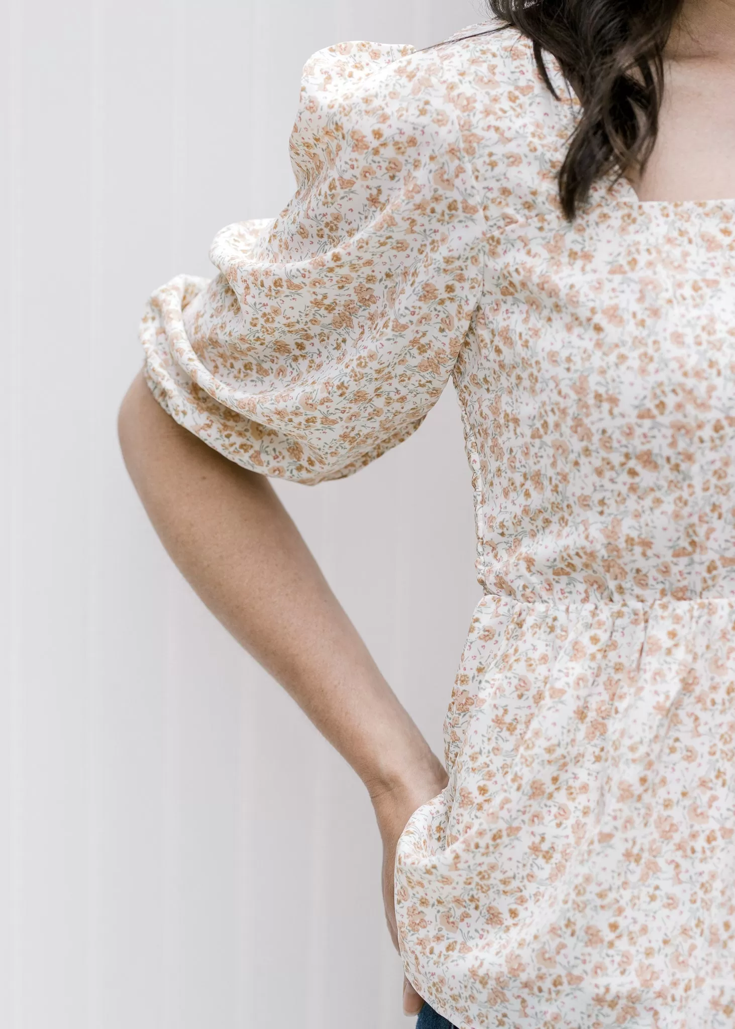 X Camel Ditsy Floral Top